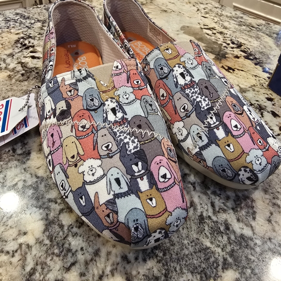 Skechers Kids' Dog Print Slip-On Shoes - Multi-Color - Picture 4 of 7